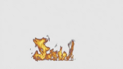 Realistic Fire Flame Element with Intense Burning Flames Stockbeeldmateriaal 346181873