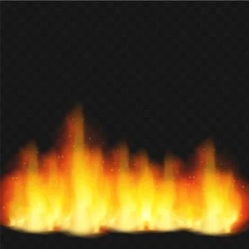 Realistic fire flame Stock Illustration