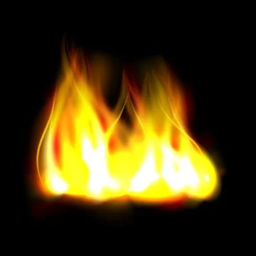 Realistic fire flame Stockillustratie
