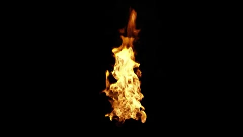 Realistic Fire Flame Isolated overlay Vídeo Stock 334209213
