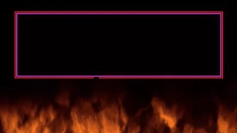Realistic Fire Flames Burning on Ground with Black Background Stock Footage 341066348