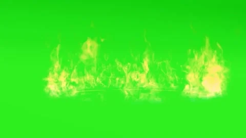 Realistic Fire Flames Isolated on Green Screen Background Stock Footage 330920418
