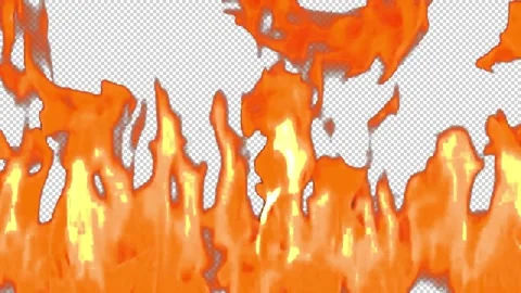 Realistic Fire Flames with Transparent Background Vidéo 318486451