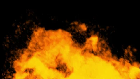 Realistic fire flames with vivid orange and red tones Stock Footage 320326763