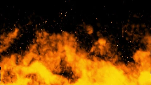 Realistic fire flames with vivid orange and red tones Stock Footage 320326765