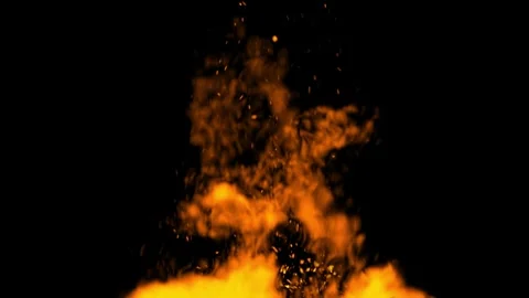 Realistic fire flames with vivid orange and red tones Stock Footage 320326786