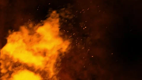 Realistic fire flames with vivid orange and red tones Stock Footage 320326790