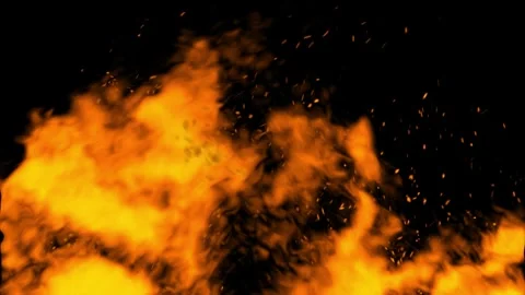 Realistic fire flames with vivid orange and red tones Stock Footage 320326794
