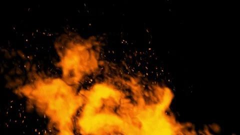 Realistic fire flames with vivid orange and red tones Stock Footage 320326801