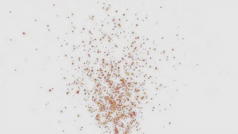 Realistic Fire Particles Animation with Alpha Channel and Endless Loop Video stock 276324293