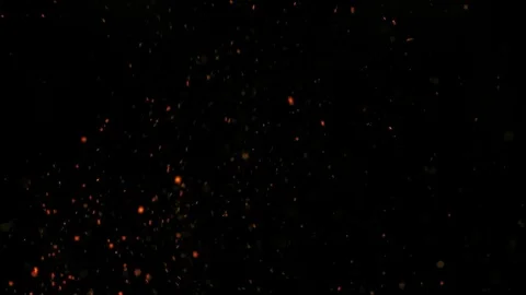 Realistic Fire Particles Stock Footage 74210997