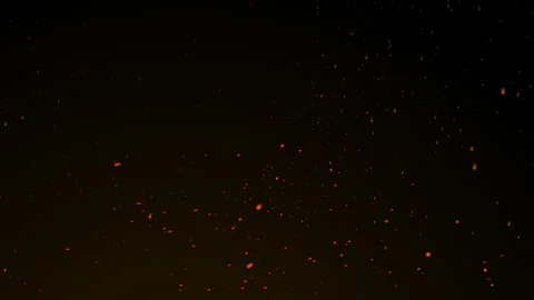 Realistic fire sparks isolated on a black background Stock Footage 324031540