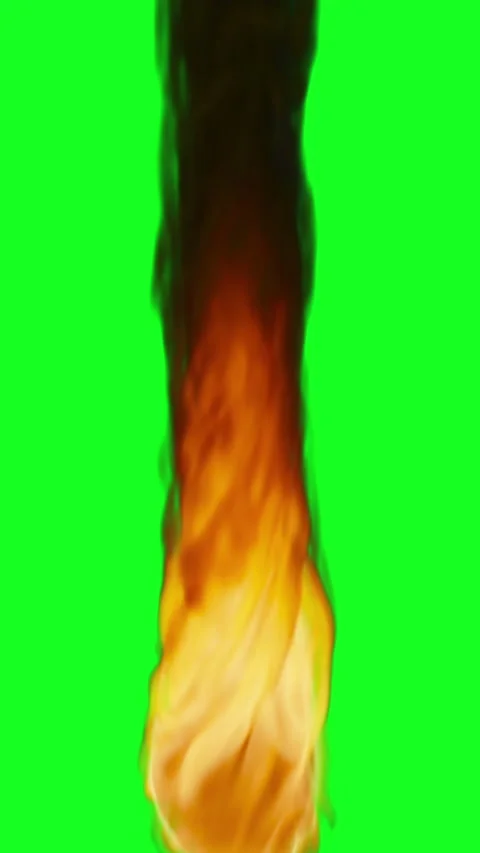 Realistic fire tornado spinning on green screen Stock Footage 345202552