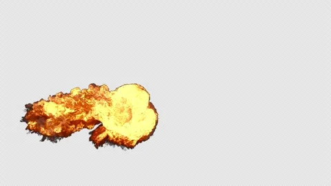Realistic Fireball explosion. Fuel burst. Embedded alpha channel. ProRes 4444 Stock Footage 312237731