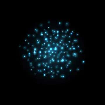 Realistic firecracker, fireworks exploding, vector blue explosions, festive blur イラスト素材