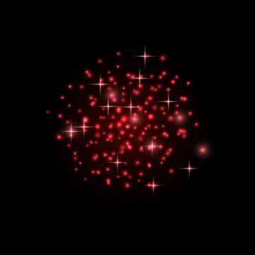 Realistic firecracker, fireworks exploding, vector red explosions, festive blur イラスト素材