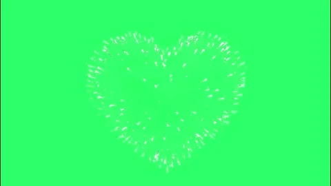 Realistic firework heart shape Stock Footage 147320351