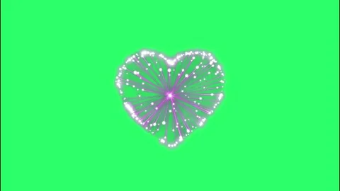 Realistic firework heart shape Stock Footage 147320391