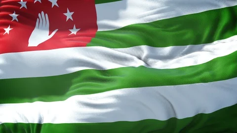 Realistic Flag of Abkhazia Video stock 97761919
