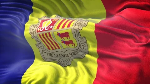 Realistic Flag of Andorra Video stock 98220540
