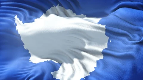 Realistic Flag of Antarctica Stock Footage 98220639