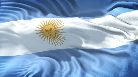 Realistic Flag of Argentina Stock Footage 98220832