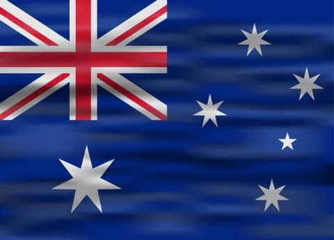 Realistic flag australia イラスト素材