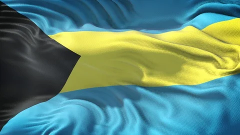 Realistic Flag of Bahamas Stock Footage 98335287