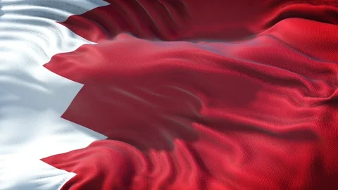 Realistic Flag of Bahrain Stock Footage 98335179