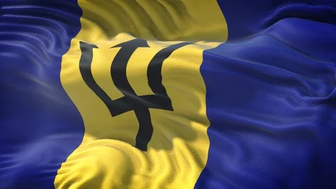 Realistic Flag of Barbados Video stock 98334890