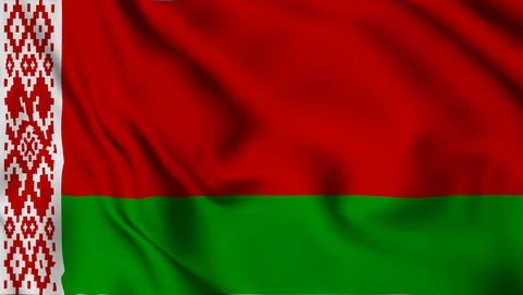 Realistic flag of Belarus waving. 3d animation  in loop mode. UltraHD quality 動画素材 122467574