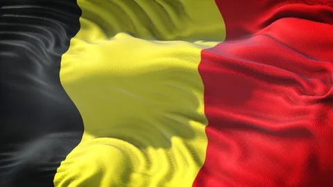Realistic Flag of Belgium Stock Footage 98426100