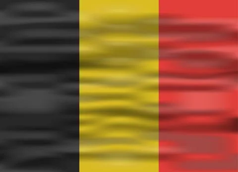Realistic flag belgium イラスト素材