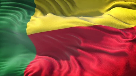 Realistic Flag of Benin Stock Footage 98426359