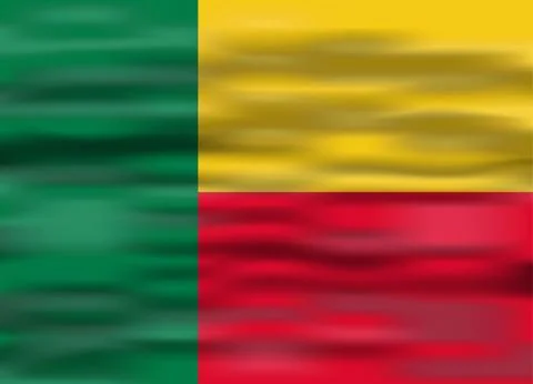 Realistic flag benin Stock-Illustration