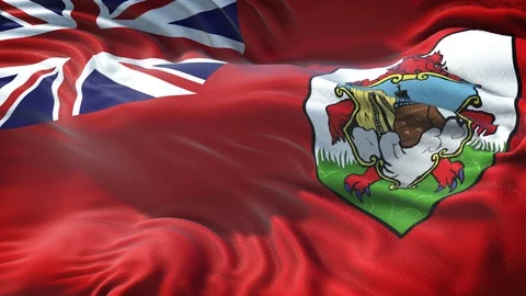 Realistic Flag of Bermuda Stock Footage 98426468