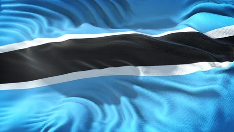 Realistic Flag of Botswana Stock Footage 98429922