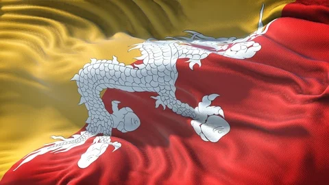 Realistic Flag of Buthan Stock Footage 98426588