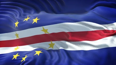 Realistic Flag of Cape Verde Stock Footage 98719880