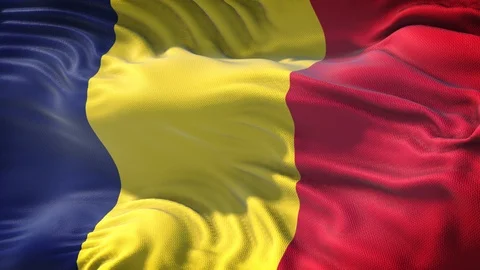 Realistic Flag of Chad Stock Footage 98720091