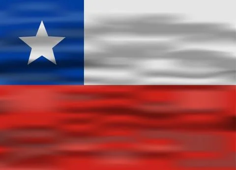 Realistic flag chile イラスト素材