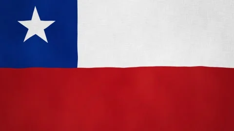 Realistic Flag of Chile Waving - 3D Render Animation Stock Footage 136841409