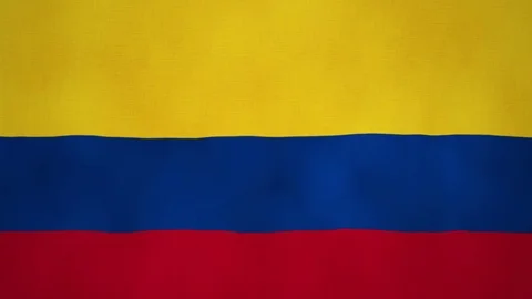 Realistic Flag of Colombia - 3D Render Animation Stock Footage 126176776