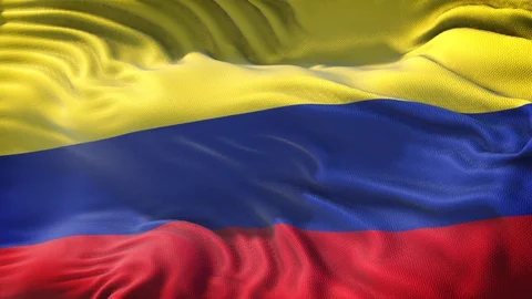 Realistic Flag of Colombia Stock Footage 98732360