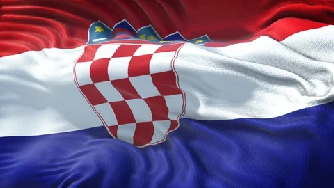 Realistic Flag of Croatia Stock Footage 98733340