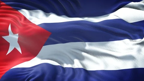 Realistic Flag of Cuba Stock Footage 98733434