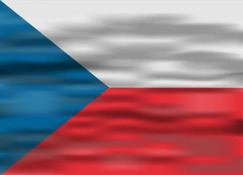 Realistic flag czech Иллюстрация