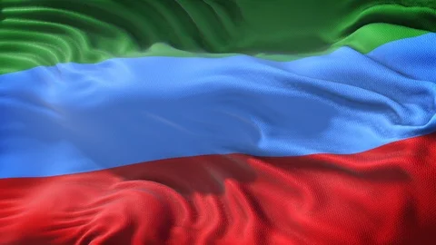 Realistic Flag of Dagestan Stock Footage 98864702