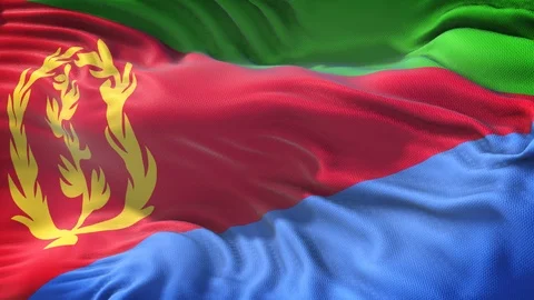 Realistic Flag of Eritrea Stock Footage 98895984