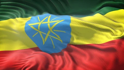 Realistic Flag of Ethiopia Stock Footage 98221071